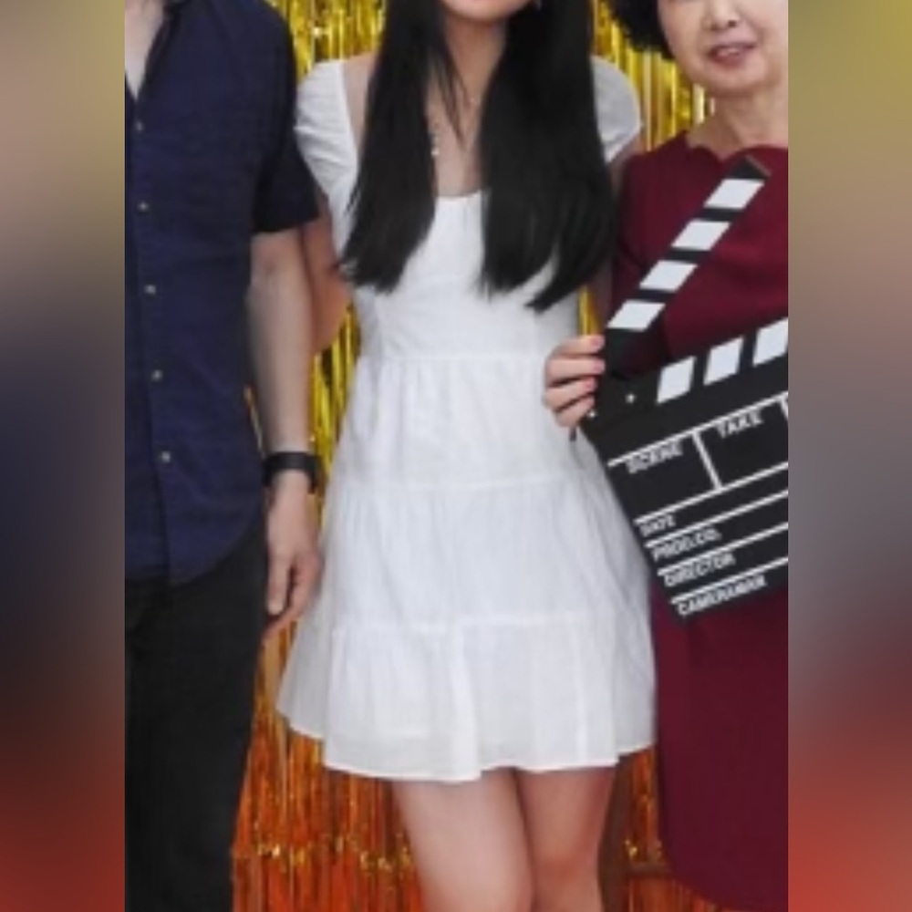 Hollister mini white dress